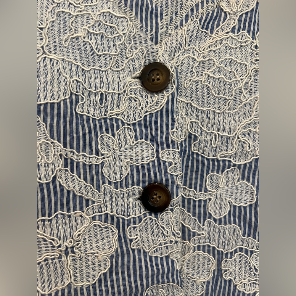 Waverly Grey Button Up Structured Top - image 2